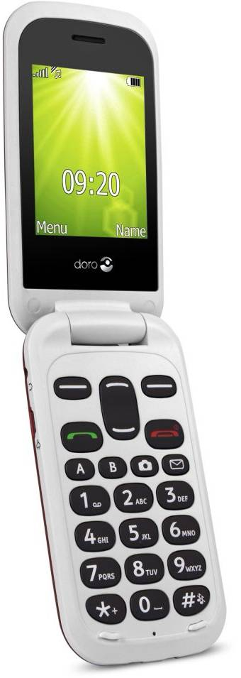 Doro 2404, Clapet, SIM unique, 0,3 MP, Bluetooth, 1000 mAh, Noir
