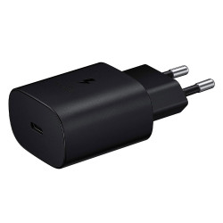 Samsung EP-TA800EB - USB Type C Power Adapter (25W, Fast Charge, Black) - Original, Bulk
