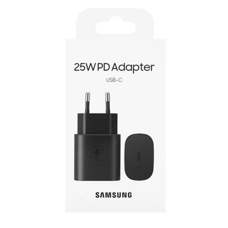 Chargeur Secteur USB-C Samsung Original 25W + Câble USB-C vers USB-C, Power  Delivery 3.0 - Noir - Français