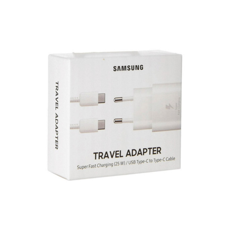 Kit Chargeur Samsung Type-C + Câble Type-C Ultra Rapide Blanc