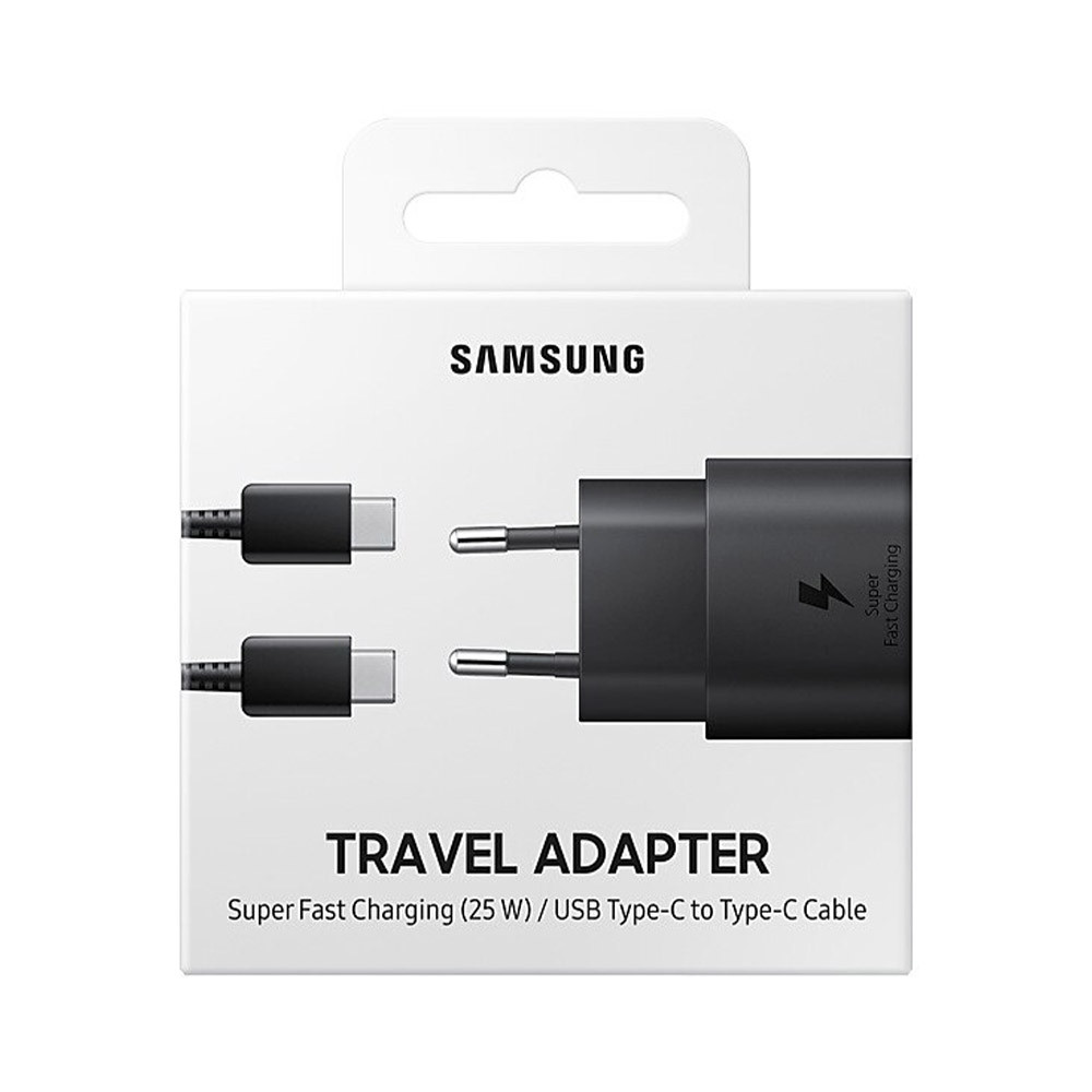 Chargeur USB-C 25W avec câble USB-C noir SAMSUNG