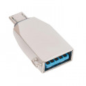 OTG USB / Micro USB Adapter - Silver (Bulk)