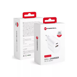 Forcell - 2 Port Power Adapter (Type A and Type C Port, 30W, White) Original Packaging