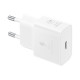 Samsung EP-T2510NBE - Adaptateur Secteur USB Type-C (Charge rapide 25W) - Blanc - Emballage Original