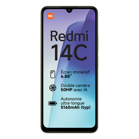 Xiaomi Redmi 14C NFC 6.88'' - 128 Go, 6 Go RAM) Vert