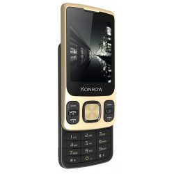 Konrow Slider - Sliding Phone - 2.4'' Screen - Dual Sim - Gold
